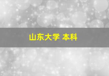 山东大学 本科